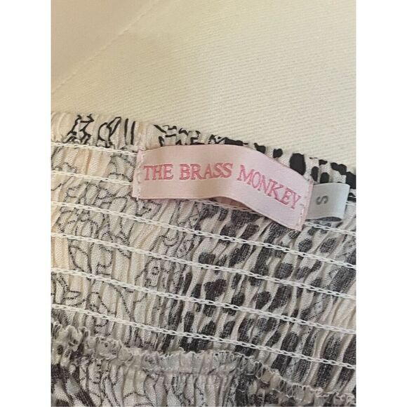 Brass Monkey Boutique Mixed Animal Print Tiered Ruffle Maxi Dress S - Picture 6 of 8